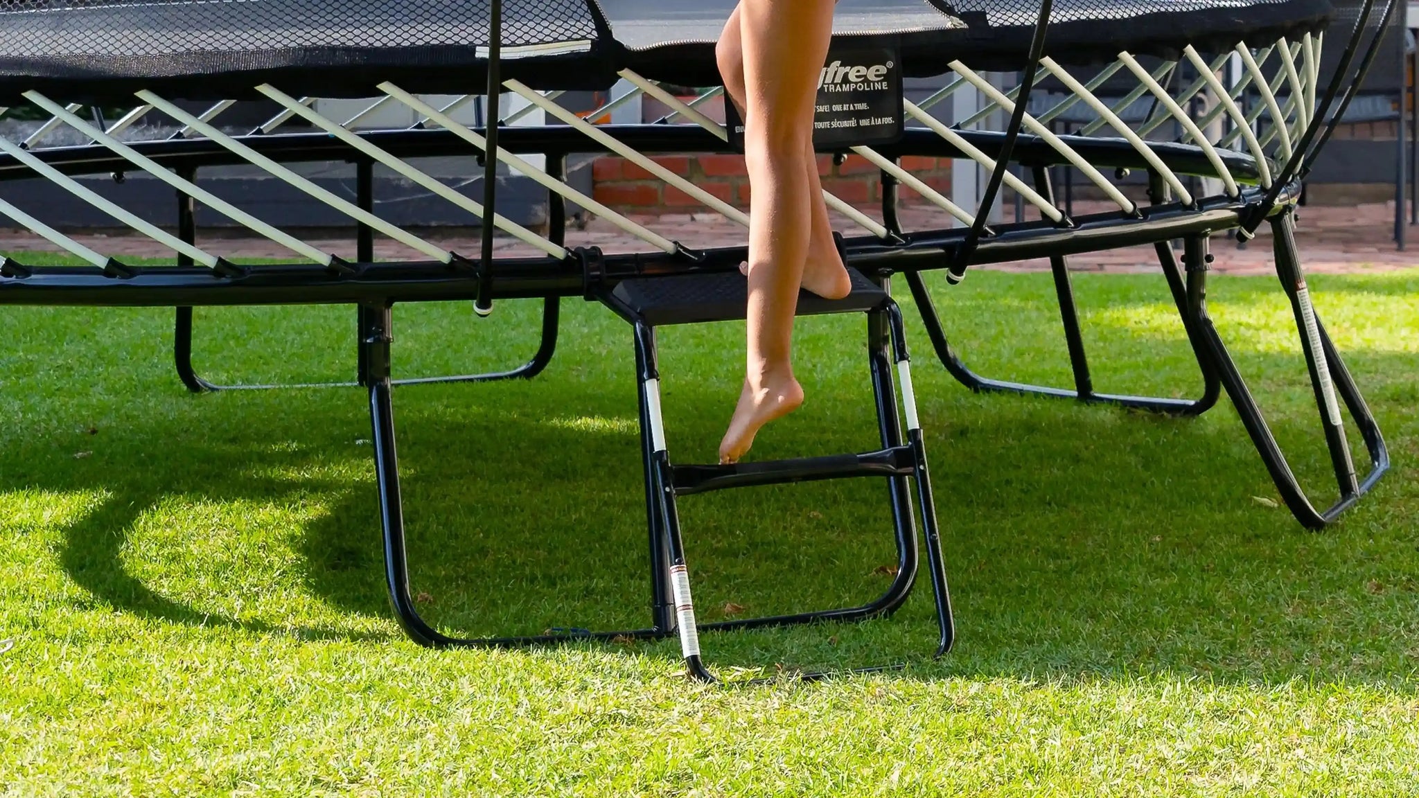 FlexrStep attached to a trampoline