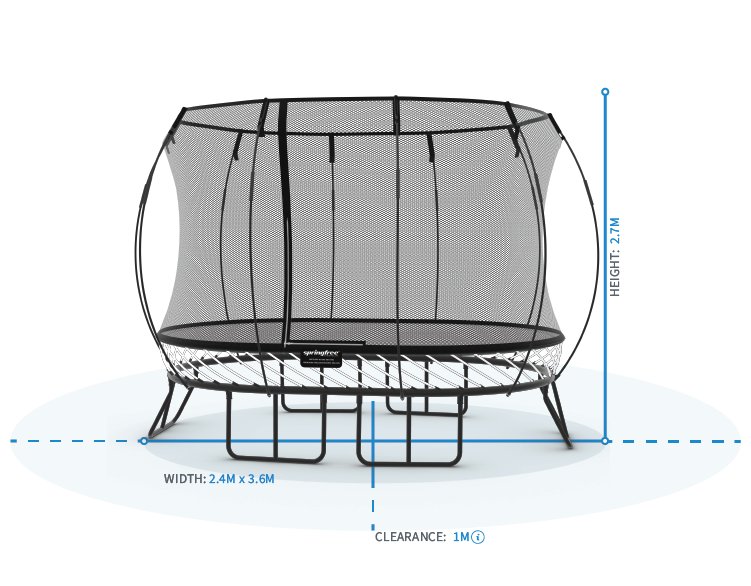 Medium Oval Trampoline O77 Springfree Trampoline